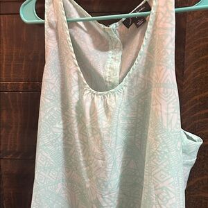 Mint Green Patterned Tank Top
